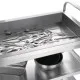 Vogue Deep Tray Clearing Trolley 3 Tier St/st - 940x855x535mm