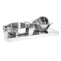 Vogue Wall Shelf With Brackets St/st - 600x300mm