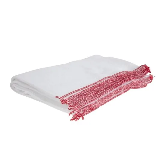 White Jantex Cloth with Red trim - 400x250mm 16x10 (pack 10)''