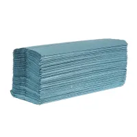Jantex Blue C-fold Hand Towel 1ply (pack 15 X 190sheets)