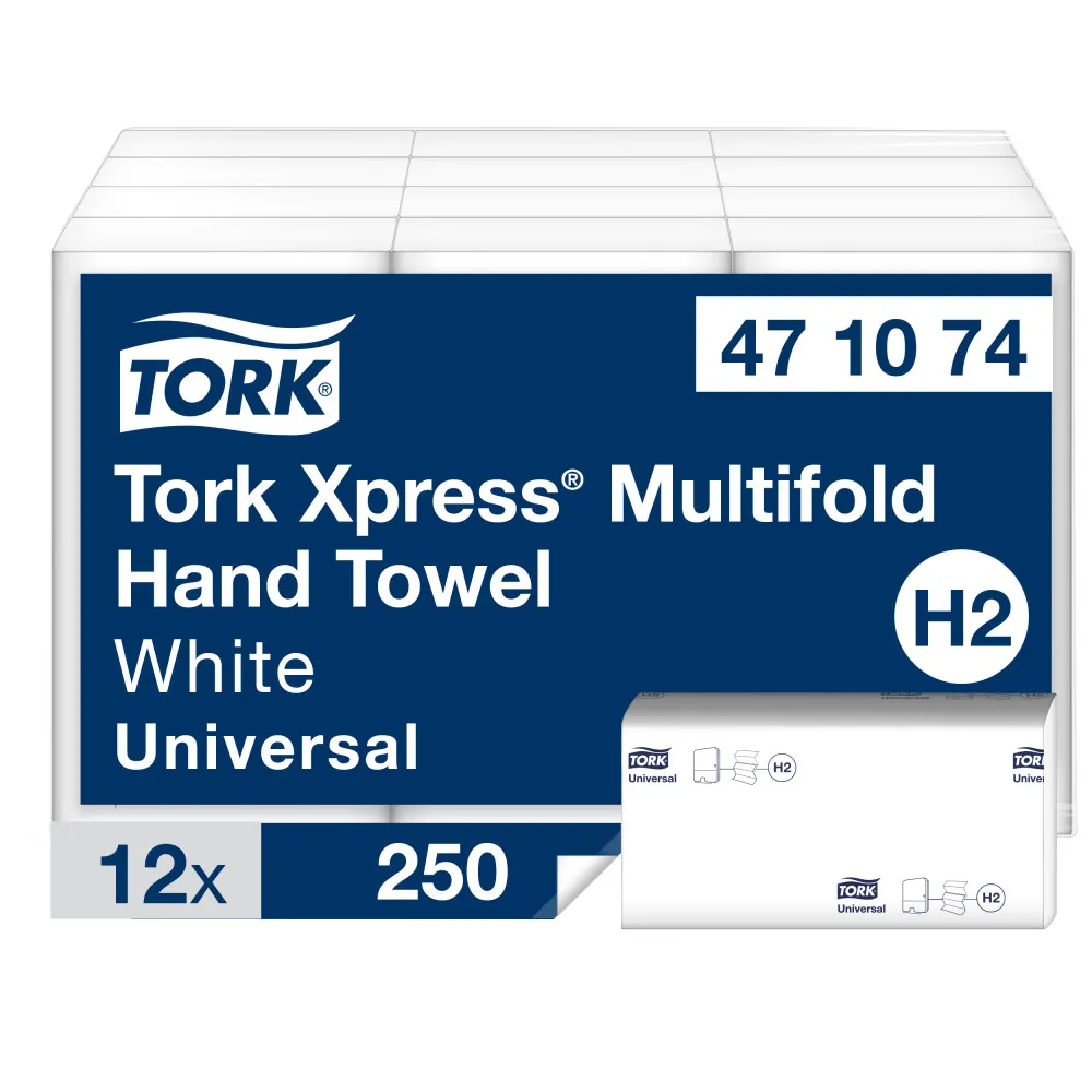 Tork White Z Fold Hand Towels 1ply (pack 12 X 250sheets)