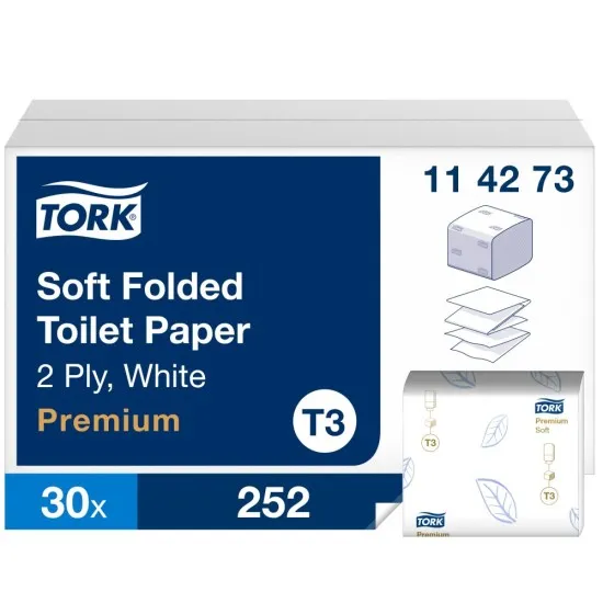 Tork White Bulk Pack Toilet Tissue 250 Sheets (box 30)