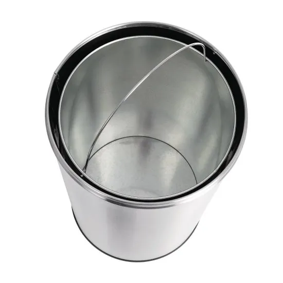 Bolero Bullet Bin With Open Lid St/st - 40ltr