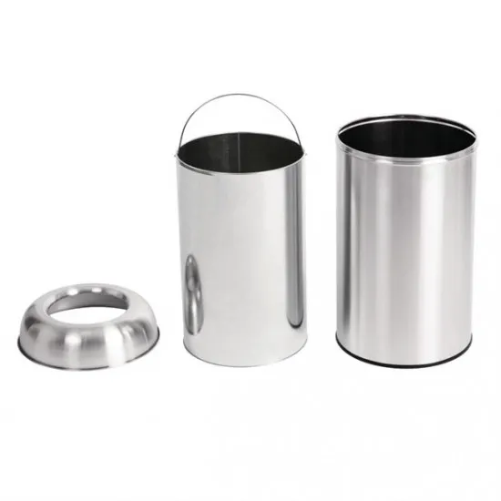 Bolero Bullet Bin With Open Lid St/st - 40ltr