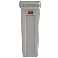 Rubbermaid Slim Jim Waste Bin Grey - 60ltr