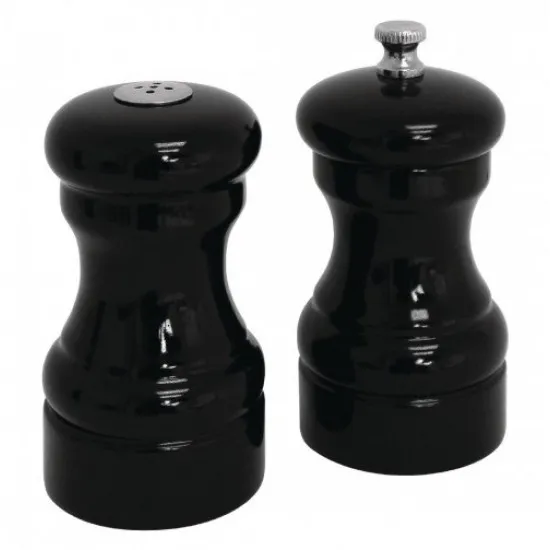 Olympia Salt & Pepper Set Blk - 100mm 4''