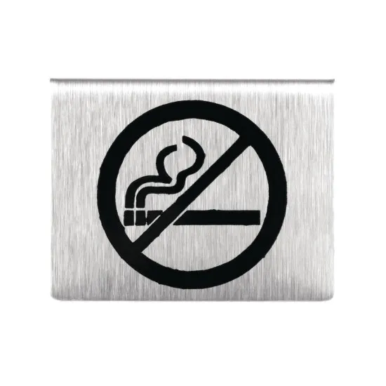 Stainless Steel No Smoking Table Sign 