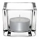 Olympia Glass Tealight Holder Square Clear (box 6)