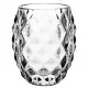 Olympia Glass Diamond Tealight Holder Clear (box 6)