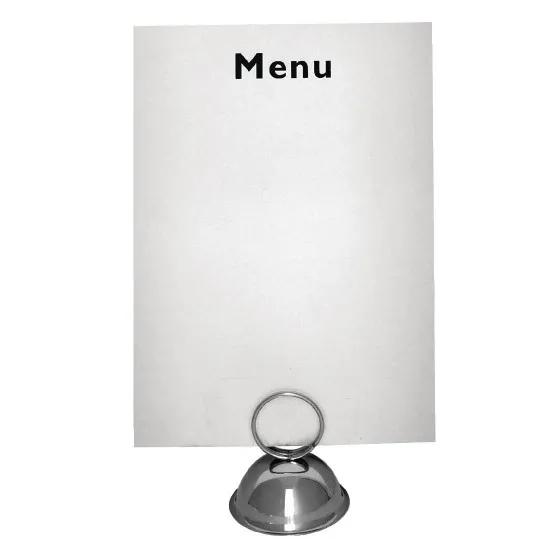 Metal Menu Card Holder Ring Dome