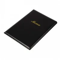 Menu Cover Pvc Blk A5 (2 Sides)