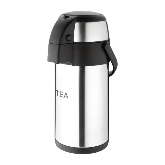 Olympia Pump Action Airpot St/st Double Wall - 3ltr 'tea'