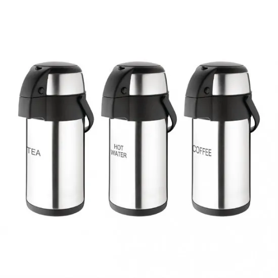 Olympia Pump Action Airpot St/st Double Wall - 3ltr 'coffee'