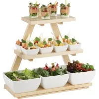Aps Aps Triangle Wooden Buffet Stand Maple - 530(w)x21
