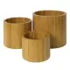 Olympia Bamboo Display Bowls/riser Set - 170(dia)x150(h)mm 6.75''x6 (set 3)