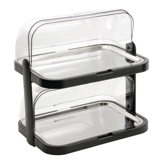 Double Stack Cooling Display Tray Roll Top - 440x320x440mm (includes 4 Coolers)