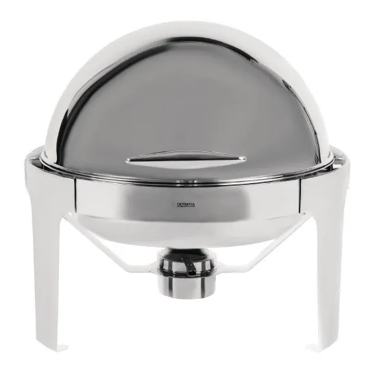 Paris Deluxe Round Roll Top Chafer Set - 6ltr