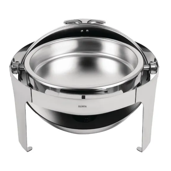 Paris Deluxe Round Roll Top Chafer Set - 6ltr