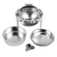 Paris Deluxe Round Roll Top Chafer Set - 6ltr