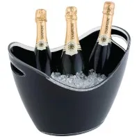 Aps Black Wine/champ Bowl Acrylic Large