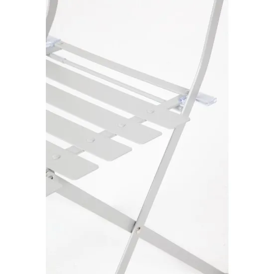 Bolero Grey Pavement Style Steel Chairs (pack 2)