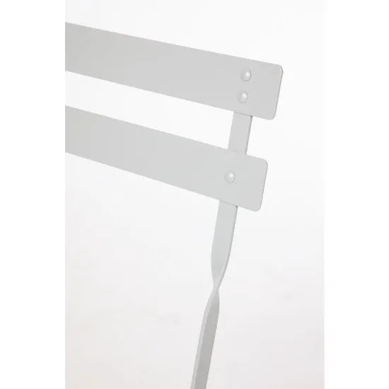 Bolero Grey Pavement Style Steel Chairs (pack 2)