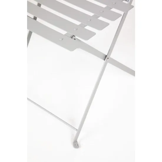 Bolero Grey Pavement Style Steel Chairs (pack 2)