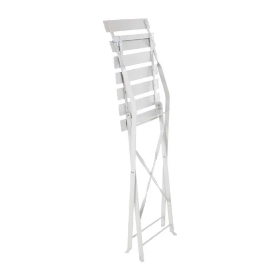 Bolero Grey Pavement Style Steel Chairs (pack 2)