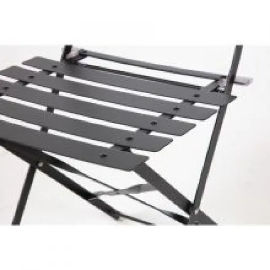 Bolero Blk Pavement Style Steel Chairs (pack 2)
