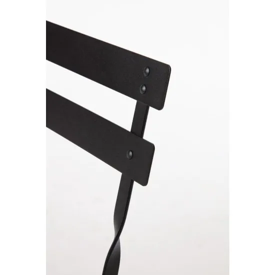 Bolero Blk Pavement Style Steel Chairs (pack 2)