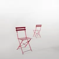 Bolero Red Pavement Style Steel Chair