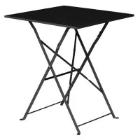 Bolero Black Pavement Style Steel Table (600mm Square)