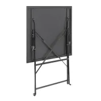 Bolero Black Pavement Style Steel Table (600mm Square)