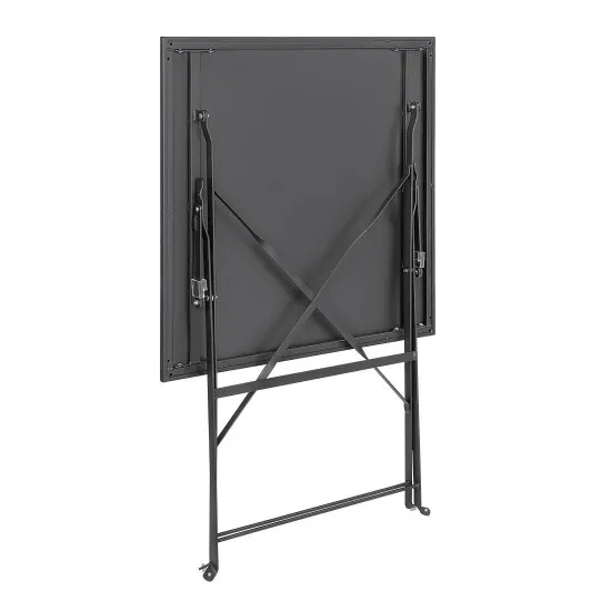 Bolero Black Pavement Style Steel Table (600mm Square)
