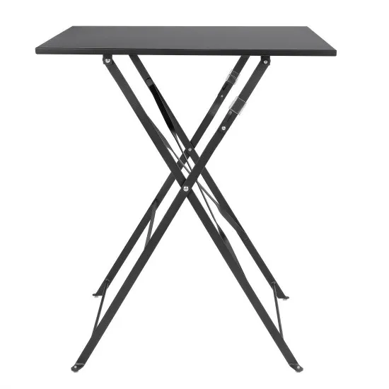 Bolero Black Pavement Style Steel Table (600mm Square)