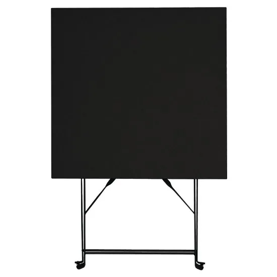 Bolero Black Pavement Style Steel Table (600mm Square)