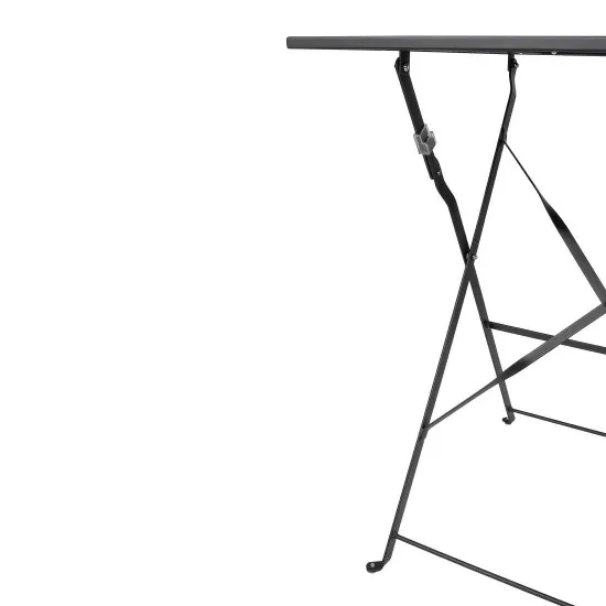 Bolero Black Pavement Style Steel Table (600mm Square)