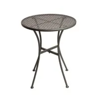Bolero Grey Steel Patterned Bistro Table 600mm Round