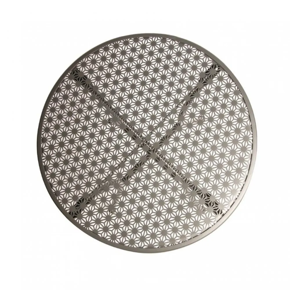 Bolero Grey Steel Patterned Bistro Table 600mm Round