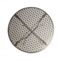 Bolero Grey Steel Patterned Bistro Table 600mm Round
