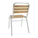 Bolero Aluminium & Ash Bistro Sidechair (pack 4)