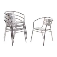 Bolero Armchair Alu. - 530x580x735mm (pack 4)