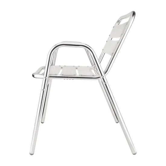 Bolero Stacking Aluminium Chair With Arched Arms (pack 4)