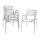 Bolero Stacking Aluminium Chair With Arched Arms (pack 4)