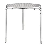Bolero Round Stacking Bistro Table St/st Top - 700mm Dia