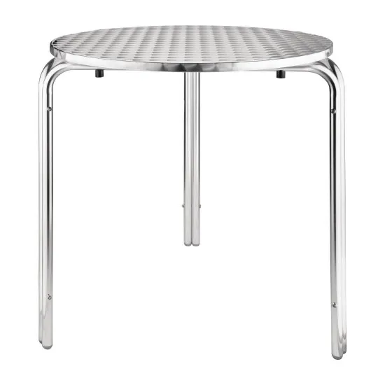 Bolero Round Stacking Bistro Table St/st Top - 700mm Dia