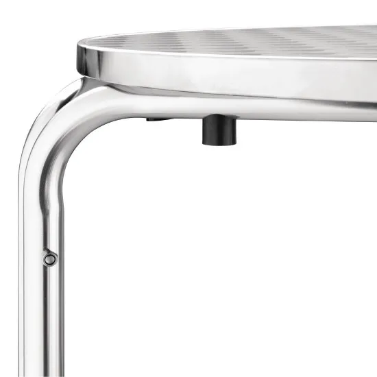 Bolero Round Stacking Bistro Table St/st Top - 700mm Dia