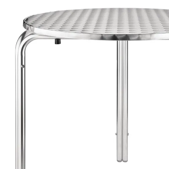 Bolero Round Stacking Bistro Table St/st Top - 700mm Dia
