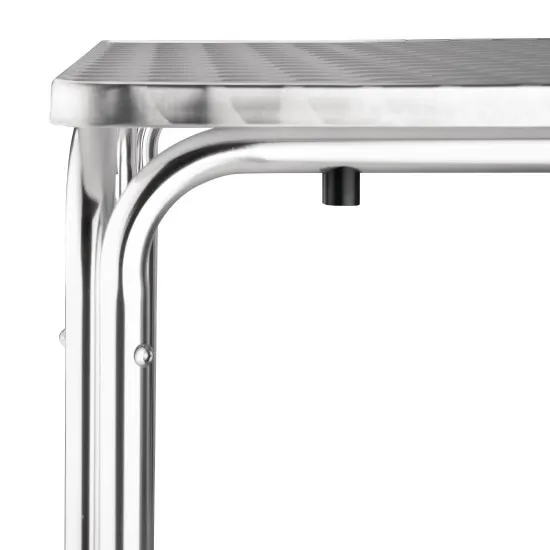 Bolero Square Stacking Bistro Table St/st Top - 700mm