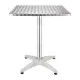 Bolero Square Pedestal Bistro Table St/st Top - 600mm